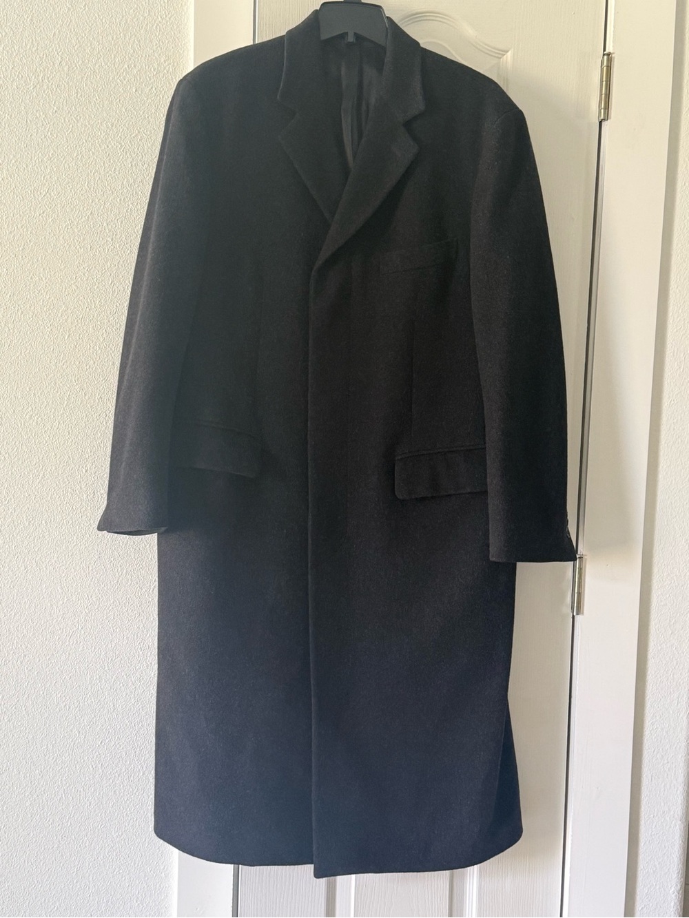 Brooks Brothers 38R Pure Cashmere Made in Italy Charcoal Overcoat